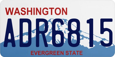 WA license plate ADR6815