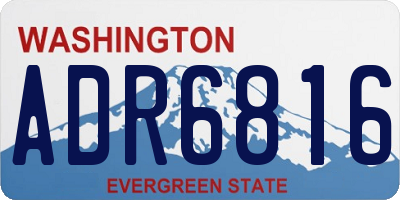 WA license plate ADR6816