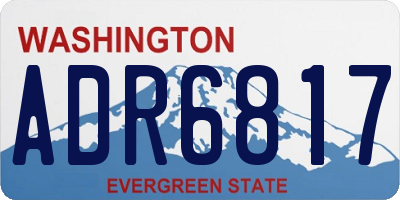 WA license plate ADR6817