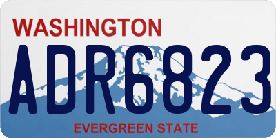WA license plate ADR6823