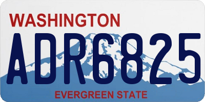 WA license plate ADR6825