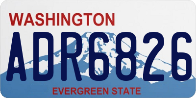 WA license plate ADR6826