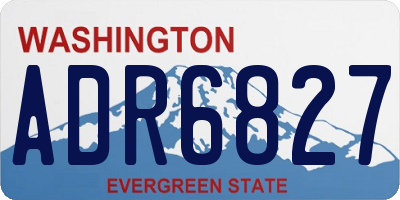 WA license plate ADR6827