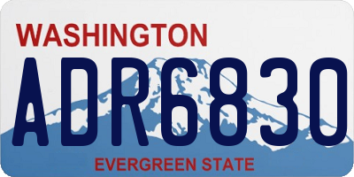 WA license plate ADR6830