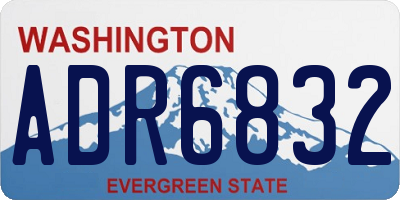 WA license plate ADR6832