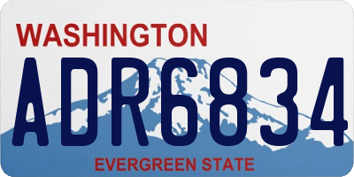 WA license plate ADR6834