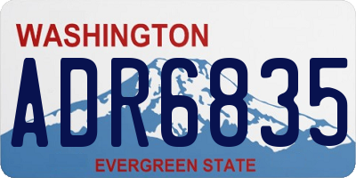WA license plate ADR6835
