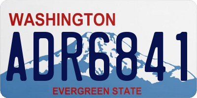 WA license plate ADR6841