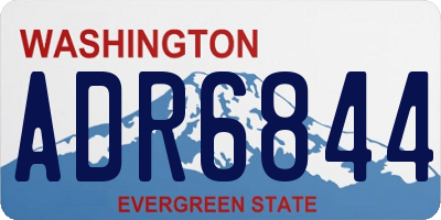 WA license plate ADR6844