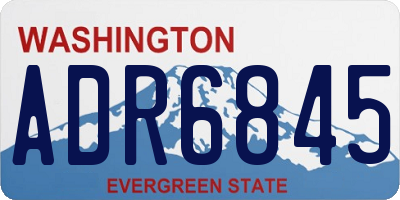 WA license plate ADR6845