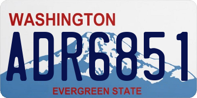 WA license plate ADR6851