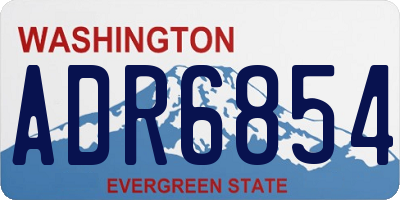WA license plate ADR6854