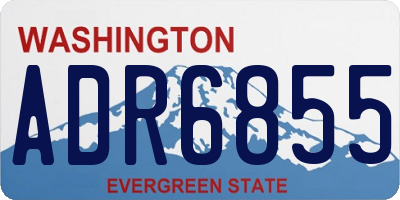 WA license plate ADR6855