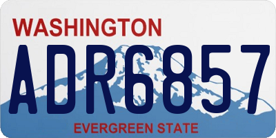 WA license plate ADR6857