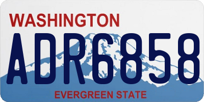 WA license plate ADR6858