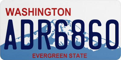 WA license plate ADR6860