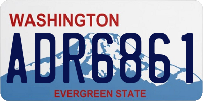 WA license plate ADR6861