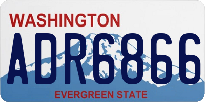 WA license plate ADR6866