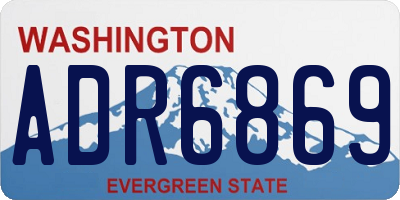 WA license plate ADR6869