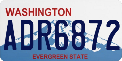 WA license plate ADR6872