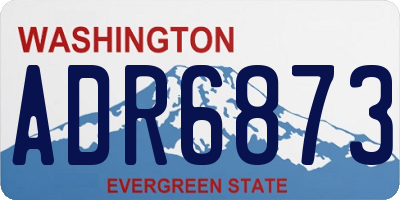WA license plate ADR6873