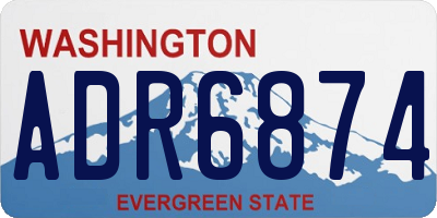 WA license plate ADR6874