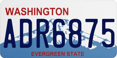 WA license plate ADR6875