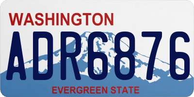 WA license plate ADR6876
