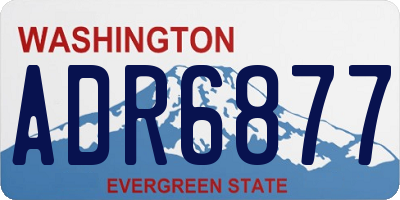 WA license plate ADR6877