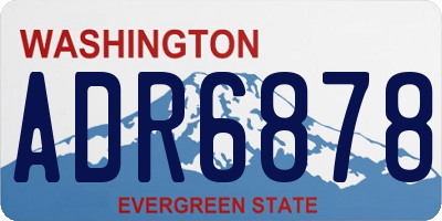 WA license plate ADR6878