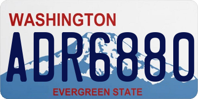 WA license plate ADR6880