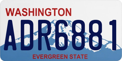 WA license plate ADR6881