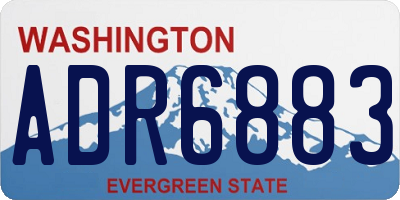 WA license plate ADR6883