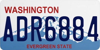 WA license plate ADR6884