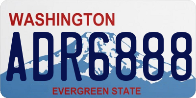WA license plate ADR6888