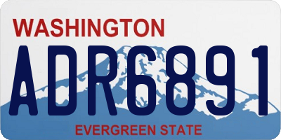 WA license plate ADR6891