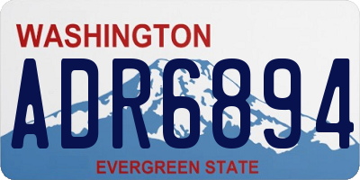 WA license plate ADR6894