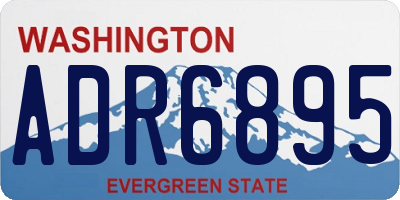 WA license plate ADR6895