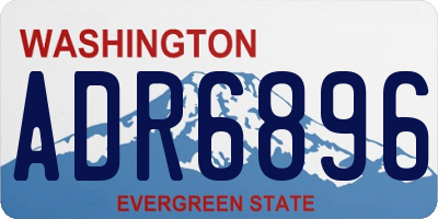 WA license plate ADR6896