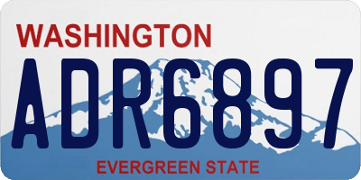 WA license plate ADR6897