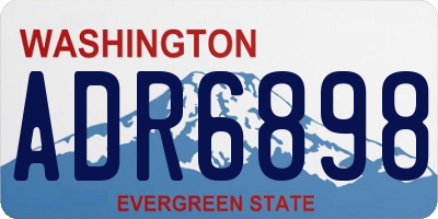 WA license plate ADR6898