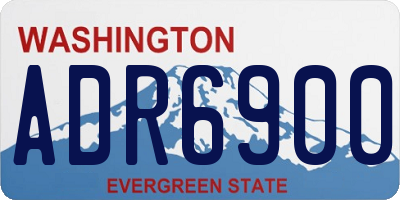 WA license plate ADR6900