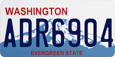 WA license plate ADR6904