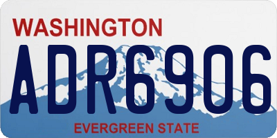WA license plate ADR6906