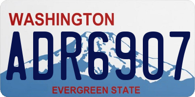 WA license plate ADR6907