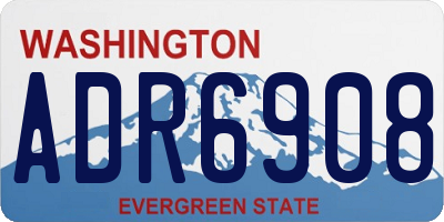 WA license plate ADR6908