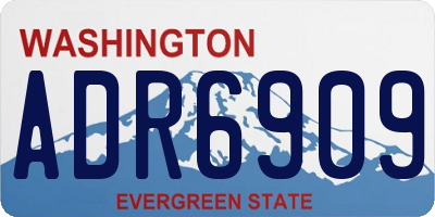 WA license plate ADR6909
