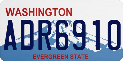 WA license plate ADR6910