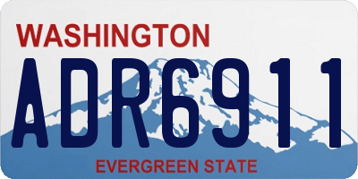 WA license plate ADR6911