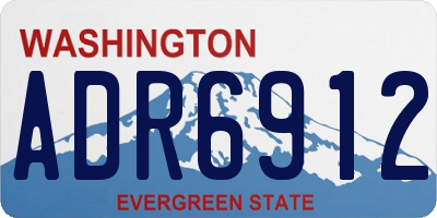 WA license plate ADR6912